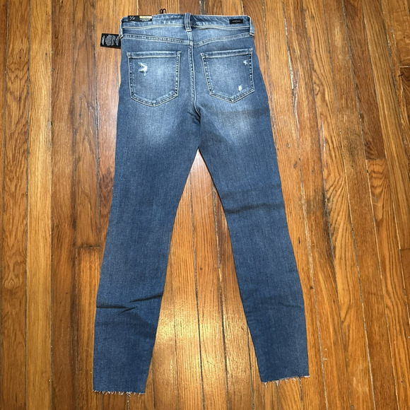 Liverpool Los Angeles The High Rise Ankle Jeans Blue Fade Distressed 4 27x28 - Picture 2 of 10